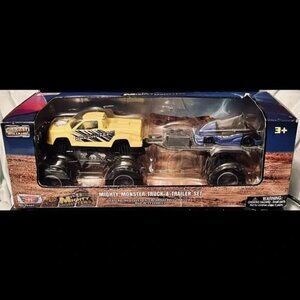 Mighty Monster Truck and trailer set NWT toy